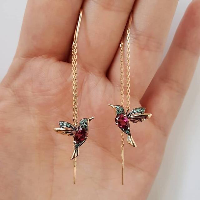 Orecchini in Smalto Colibrì