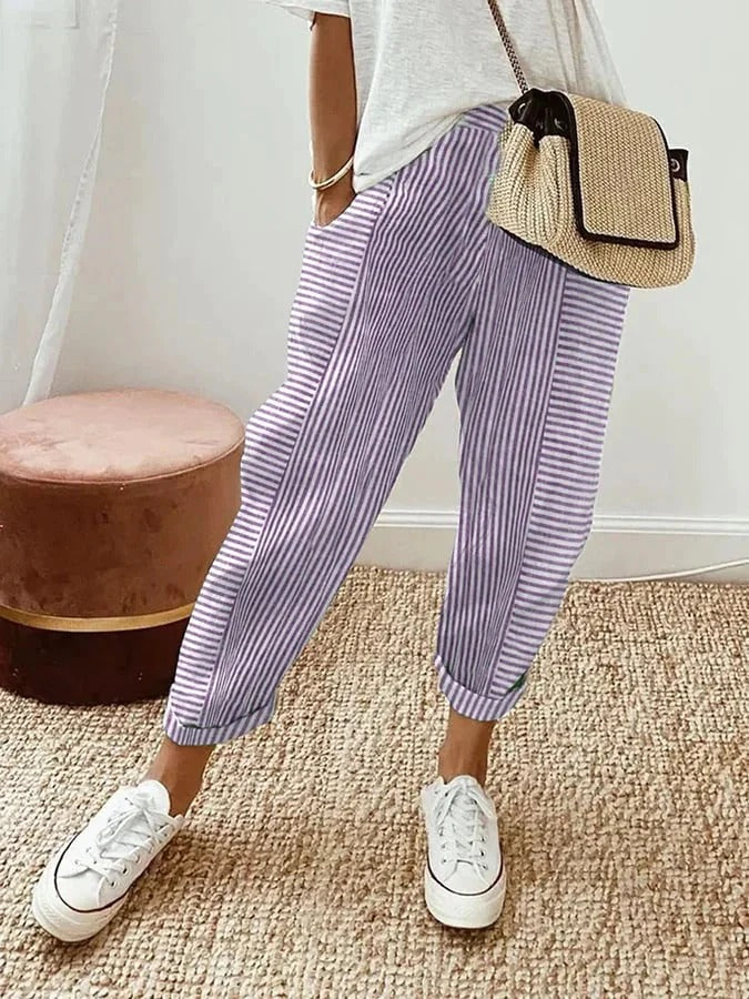Veyra | Pantaloni Relaxed a Strisce