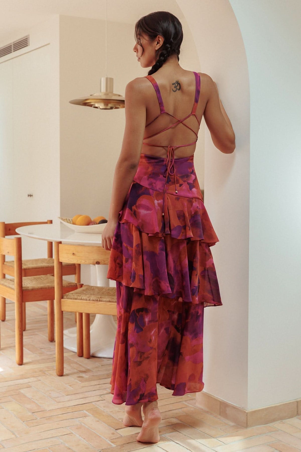 Eva | Abito Midi con Volant
