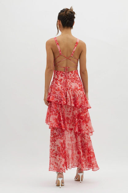 Eva | Abito Midi con Volant