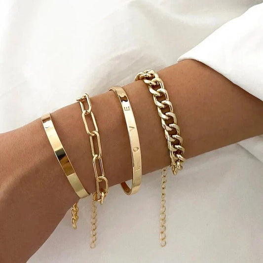 SET DI BRACCIALI MODERNI IN ORO