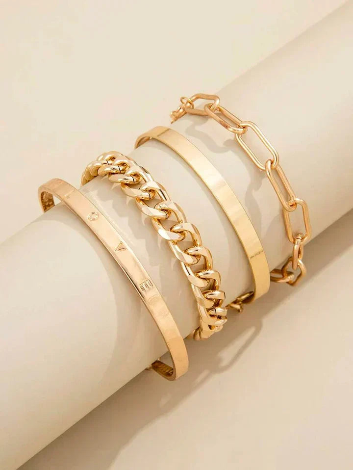 SET DI BRACCIALI MODERNI IN ORO