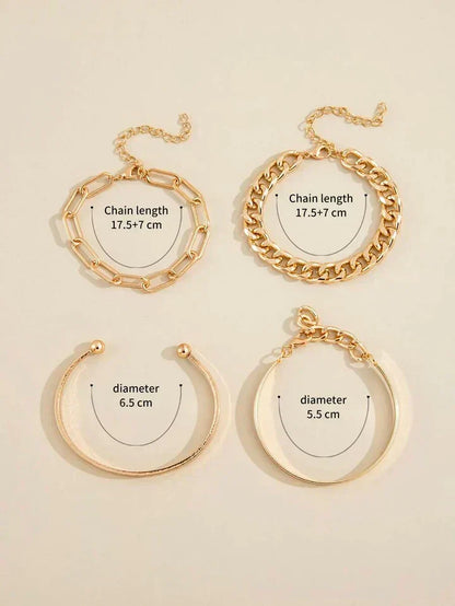SET DI BRACCIALI MODERNI IN ORO