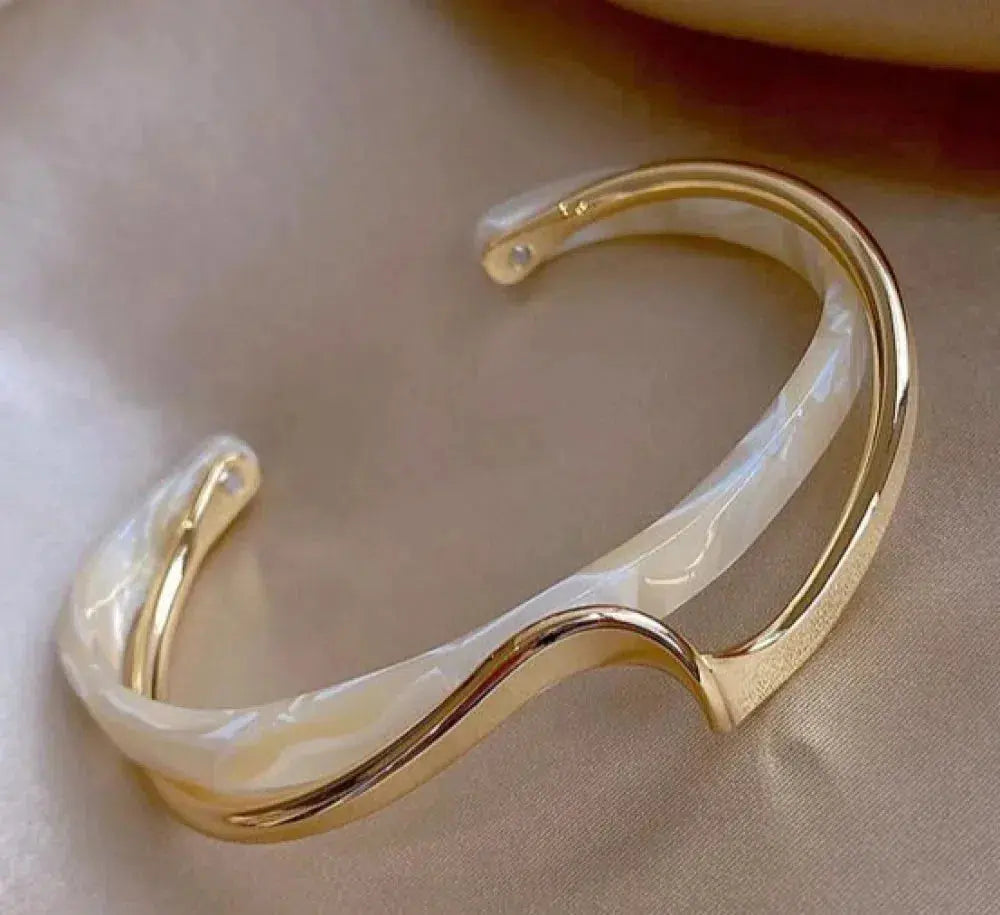 BRACCIALE IN OPALE BIANCO E ORO