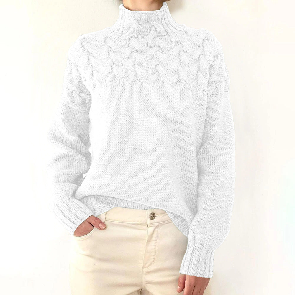 CHARLENE | MAGLIONE CON COLLO ALTO COMODO