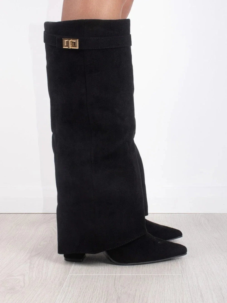 HARRIET | STIVALI IN PELLE DA DONNA ALTI FINO ALLA COSCIA CON FIBBIA