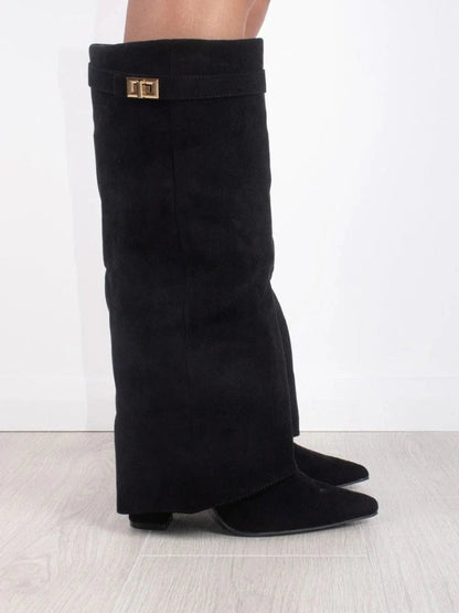 HARRIET | STIVALI IN PELLE DA DONNA ALTI FINO ALLA COSCIA CON FIBBIA