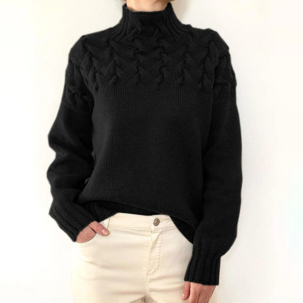 CHARLENE | MAGLIONE CON COLLO ALTO COMODO